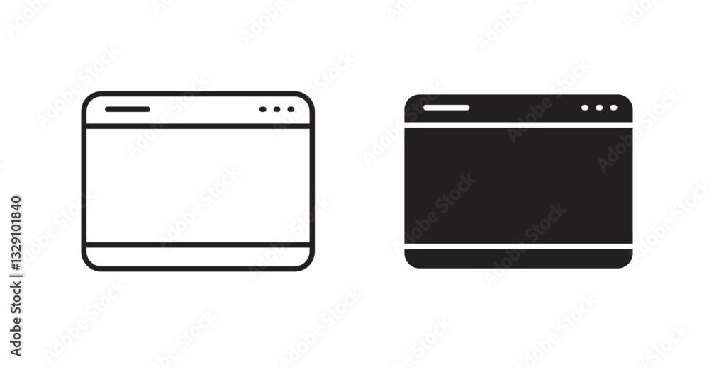 Window line icon vector set. Window line icon vector set.