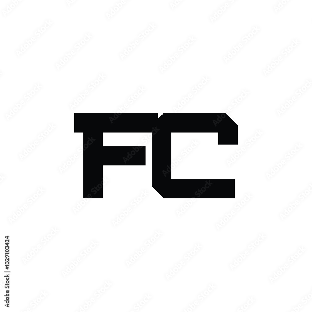 FC monogram logo design letter text name symbol monochrome logotype alphabet character simple logo FC monogram logo design letter text name symbol monochrome logotype alphabet character simple logo