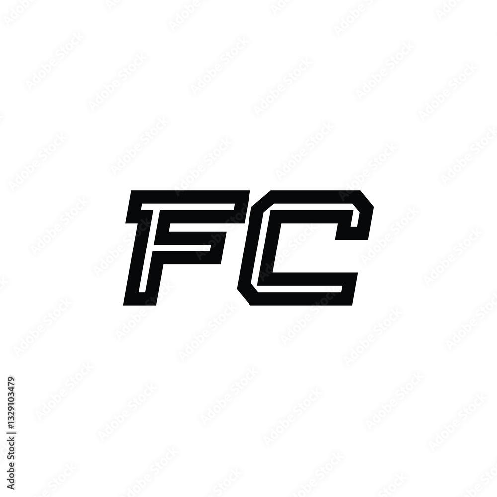 FC monogram logo design letter text name symbol monochrome logotype alphabet character simple logo FC monogram logo design letter text name symbol monochrome logotype alphabet character simple logo