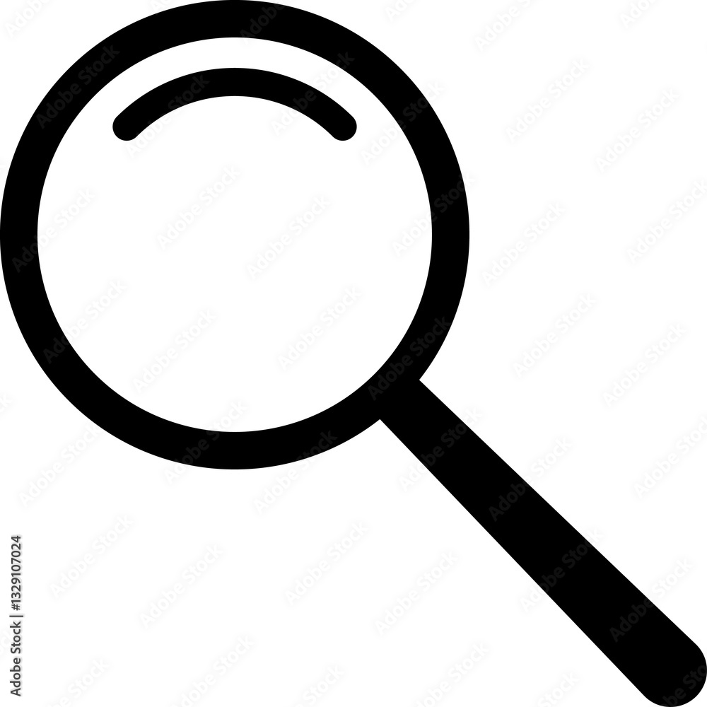 Search icon. Magnifying glass, loupe or magnifier sign Search icon. Magnifying glass, loupe or magnifier sign