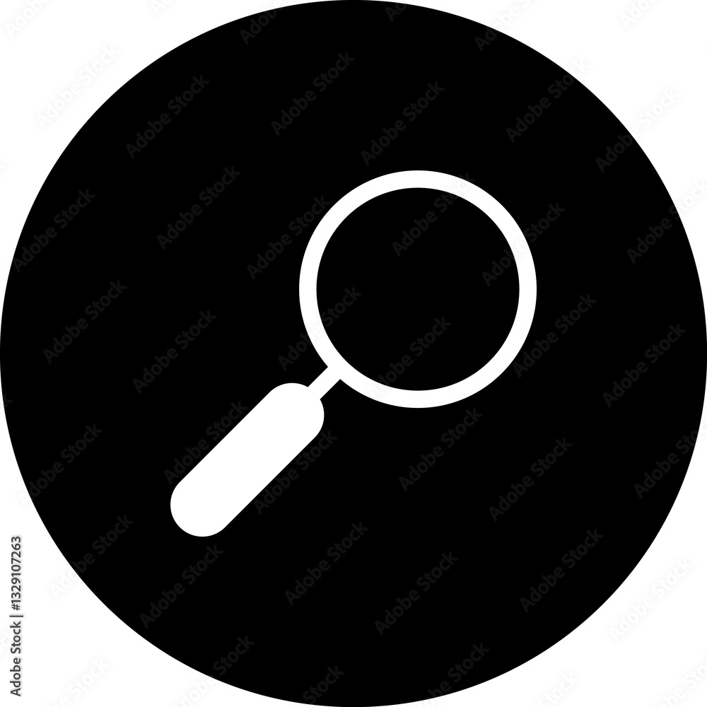 Search icon. Magnifying glass, loupe or magnifier sign Search icon. Magnifying glass, loupe or magnifier sign