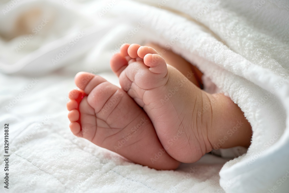 Cute legs of an overweight baby