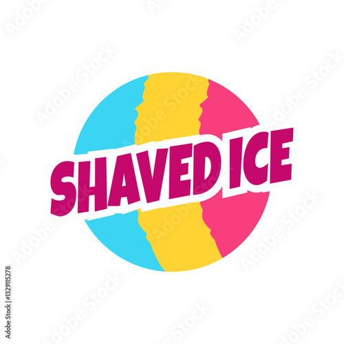 Shaved ice cream logo vector. Letter design