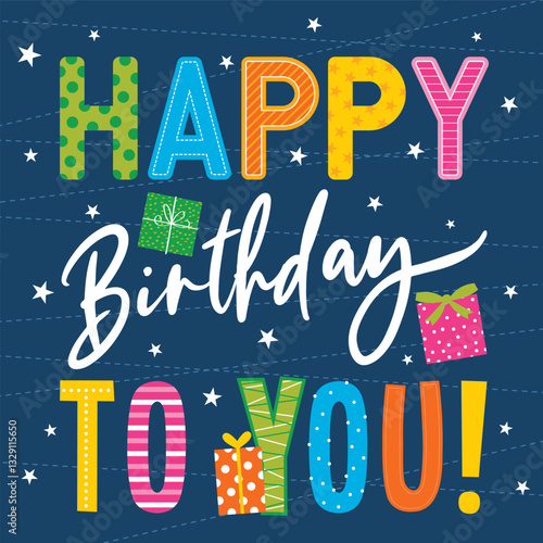 happy birthday to you greeting card design