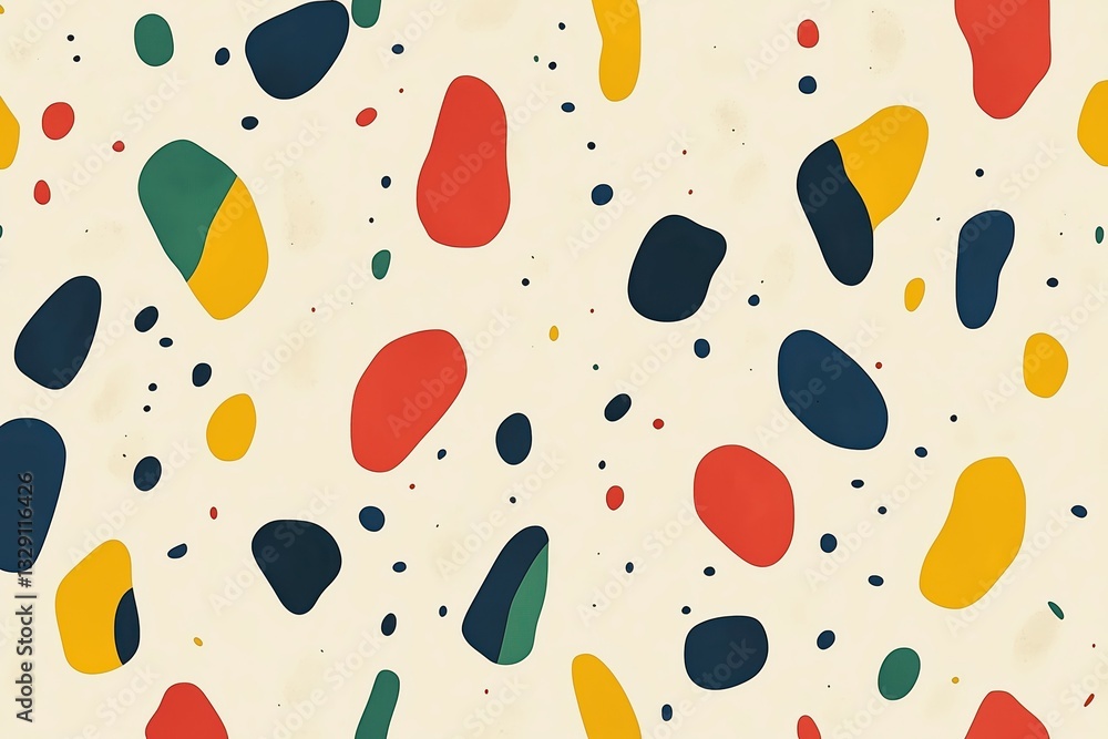 Colorful abstract shapes on a light beige background. Colorful abstract shapes on a light beige background.