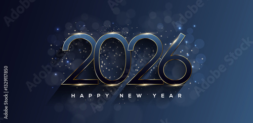 Happy New Year 2026 Greeting Card