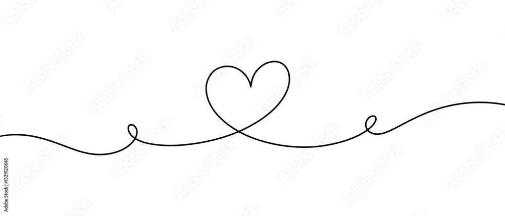 Doodle sketch style of Hand drawn Hearts Continuous One Line Drawing vector illustration for concept design. Doodle sketch style of Hand drawn Hearts Continuous One Line Drawing vector illustration for concept design.