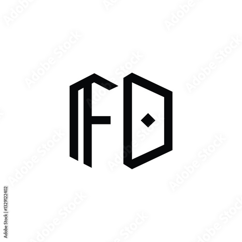 Free Download FD monogram logo design letter text name symbol monochrome logotype alphabet character simple logo - GFXLoad