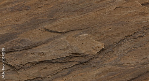 Warm Brown Stone Texture Subtle Light. AI Generated