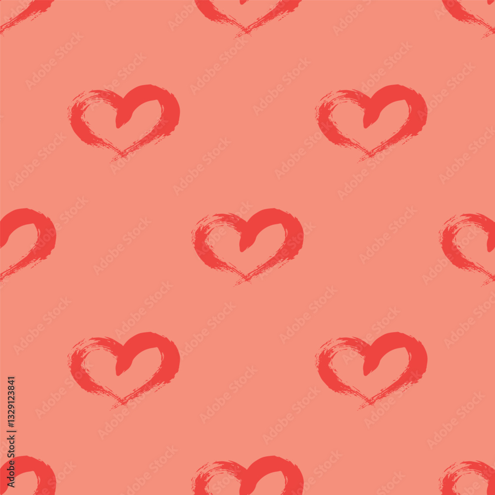 Seamless pattern with hand drawn heart doodle for decorative print, wrapping paper, greeting cards and fabric Seamless pattern with hand drawn heart doodle for decorative print, wrapping paper, greeting cards and fabric