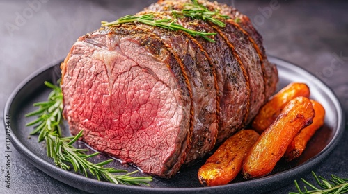 Chuck food steak concept. Slow cooked Chuck Roast with a Deep Flavorful Crust