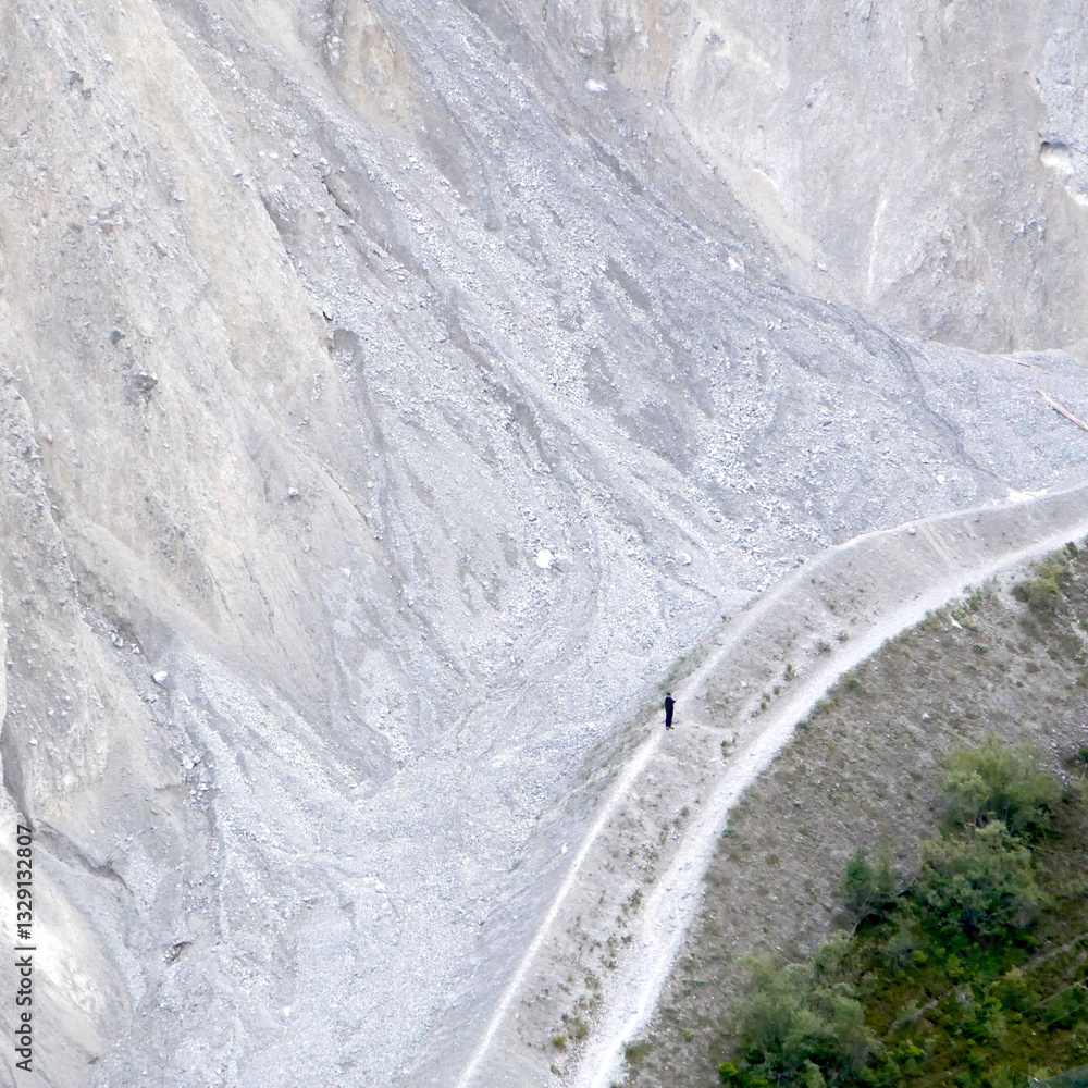 Obraz premium Caution landslide