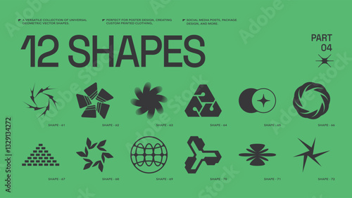 Universal trendy geometric shapes set , bright bold elements composition. Design forms perfect for poster designs, custom-printed clothing, fashion, social media templates