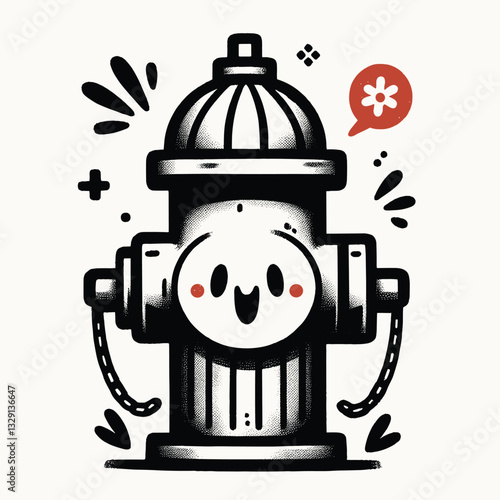 Cute Fire Hydrant Character with Playful Expressions - Cartoon Illustration