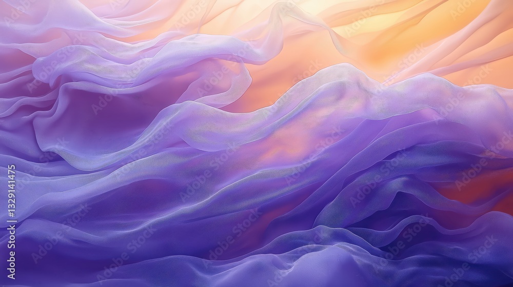 Obraz premium Flowing purple silk fabric