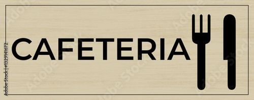 Cafeteria Wall Sign – Vintage Style Logo Design for Cafe or Coffee Shop