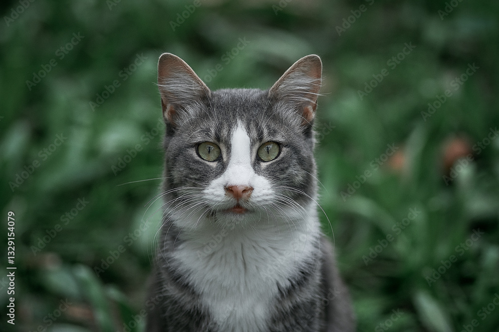 cat on the grass cat on the grass