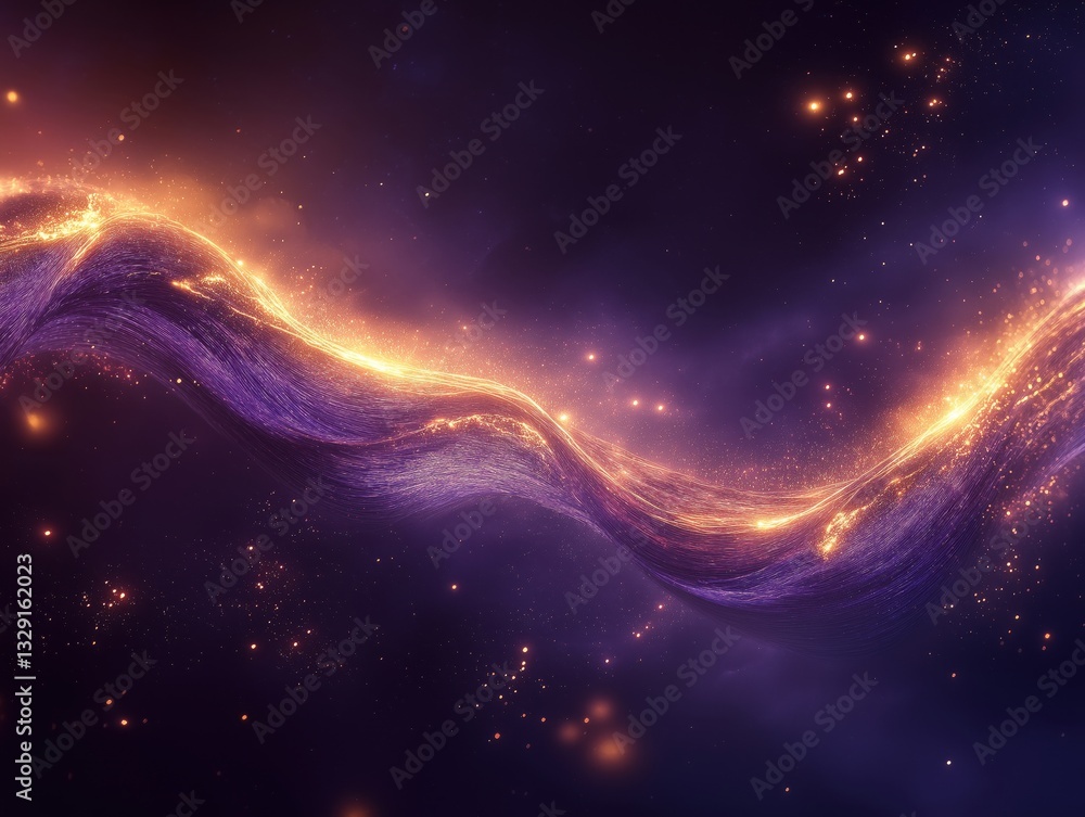 Obraz premium Surreal cosmic energy waves