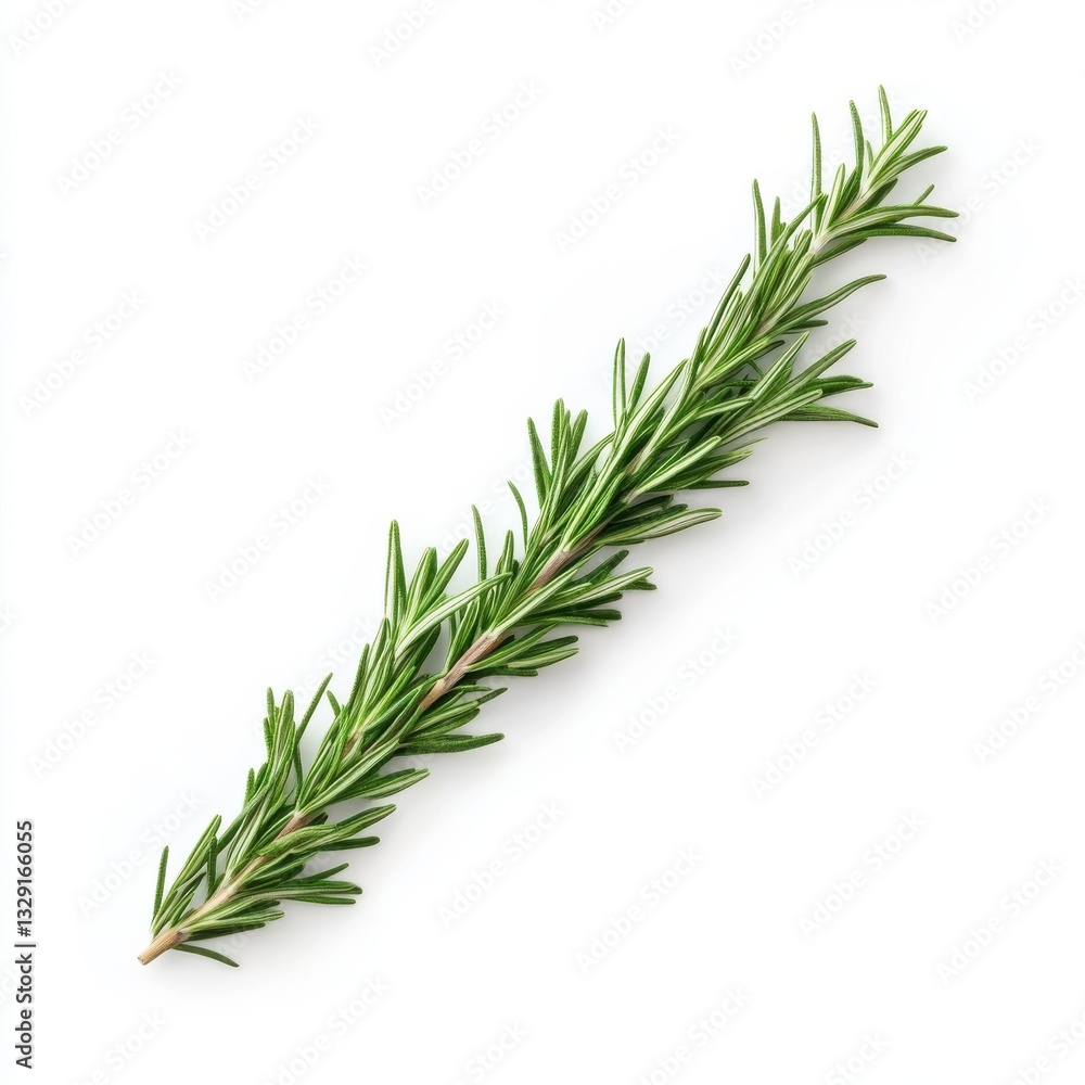 Fresh Rosemary Herb Culinary Ingredient Isolated on White Background Aromatic Flavoring Cooking Fresh Rosemary Herb Culinary Ingredient Isolated on White Background Aromatic Flavoring Cooking