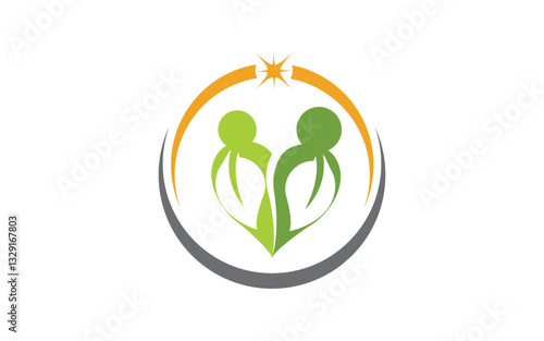 Leaf ecology vegan concept Logo illustration v.17