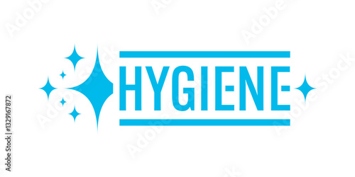 blue hygiene concept. vector hygiene word