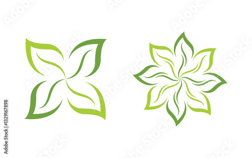 Leaf ecology vegan concept Logo illustration v.20