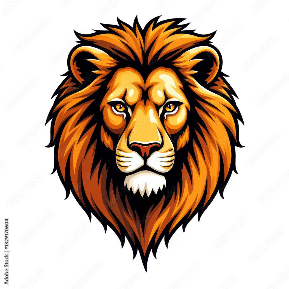 Lion head portrait with transparent background Lion head portrait with transparent background