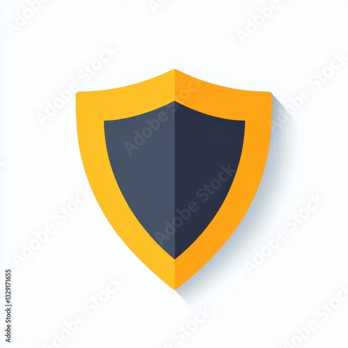 Free Download Protection Shield Flat Design for Security and Safety Emblem Illustration Element with Shadow Effect - GFXLoad