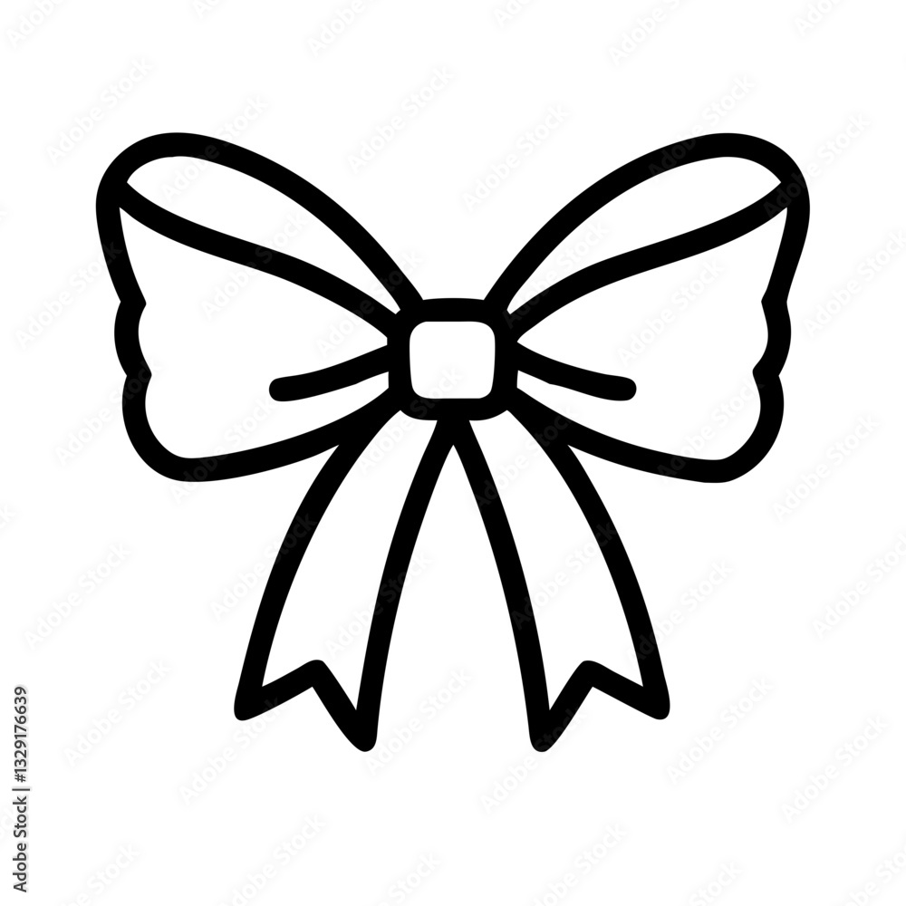 Kawaii Bow Minimal Vector Icon pictogram Kawaii Bow Minimal Vector Icon pictogram