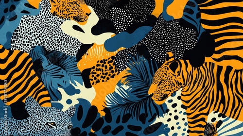 a design promoting wildlife conservation with animal patterns.