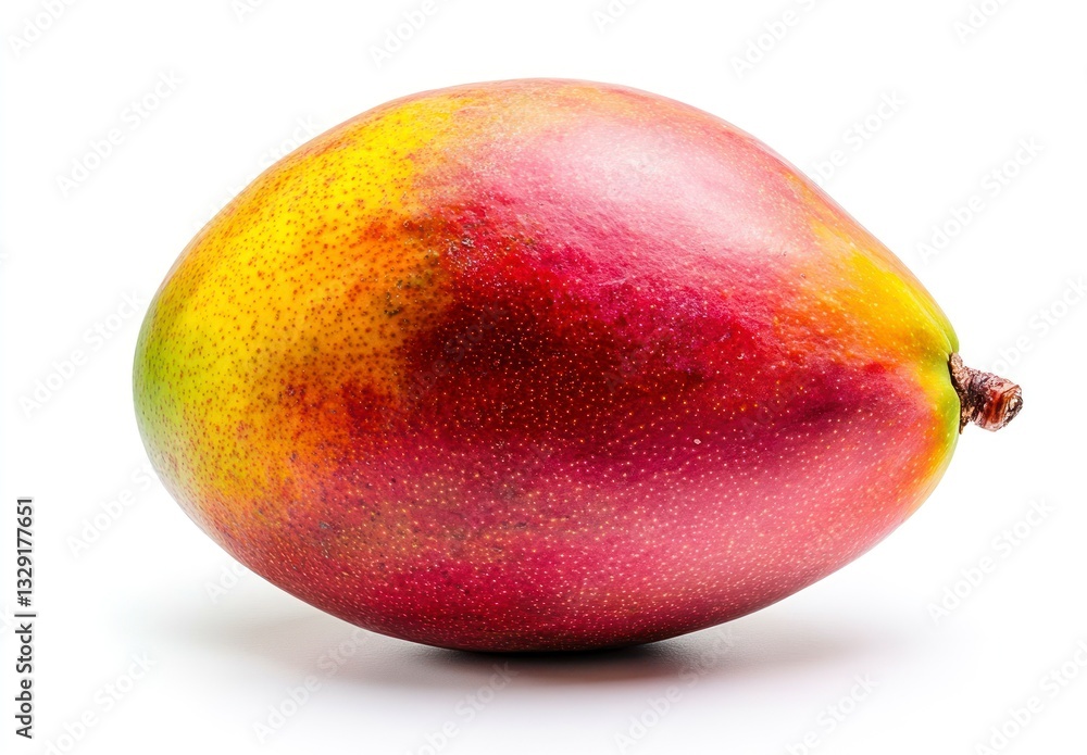 Ripe Mango Fruit Close-up on White Background Ready for Eating Ripe Mango Fruit Close-up on White Background Ready for Eating