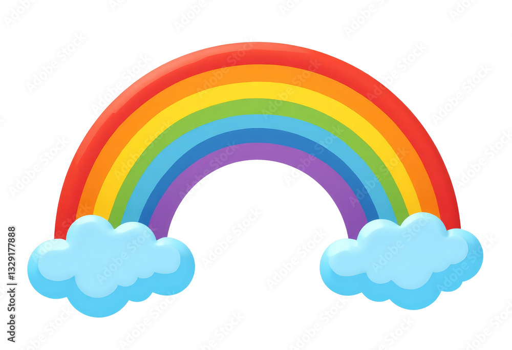 Rainbow with Clouds and Transparent Background Rainbow with Clouds and Transparent Background