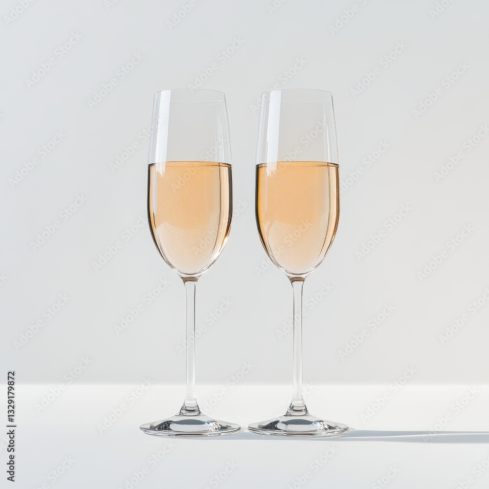 Two Champagne Flutes Toasting Celebration Special Moment Glassware Elegance Drinkware Stemware Alcohol Two Champagne Flutes Toasting Celebration Special Moment Glassware Elegance Drinkware Stemware Alcohol