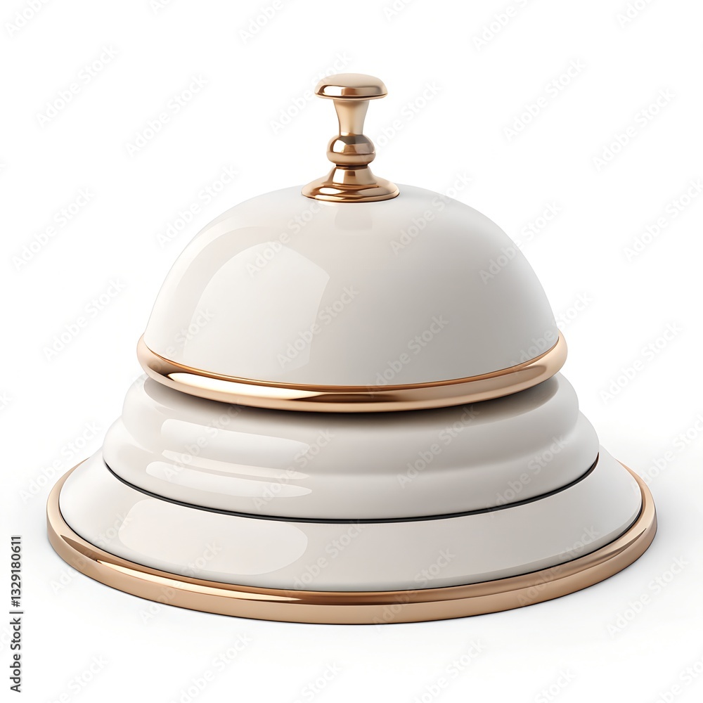 Modern Notification Bell Icon with Refined Curves and Soft Smooth Finish Isolated on White Background Modern Notification Bell Icon with Refined Curves and Soft Smooth Finish Isolated on White Background