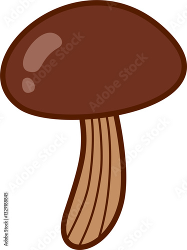 Brown Mushroom Illustration