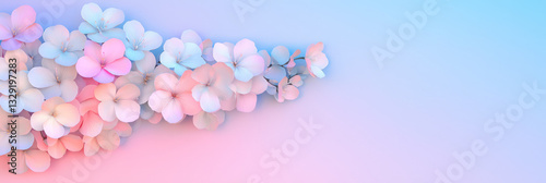 Wallpaper Mural A gentle, pastel-toned sky framing a calm vista of endless white blooms, their soft, glowing edges Torontodigital.ca