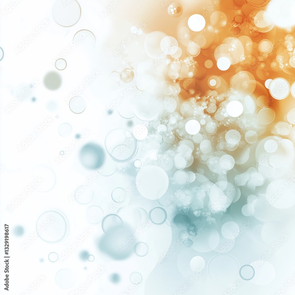 Blurred bokeh lights in soft blue and orange gradient background Blurred bokeh lights in soft blue and orange gradient background
