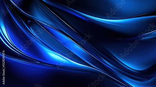 Abstract blue light patterns with soft gradients, evoking a futuristic and atmospheric aesthetic.