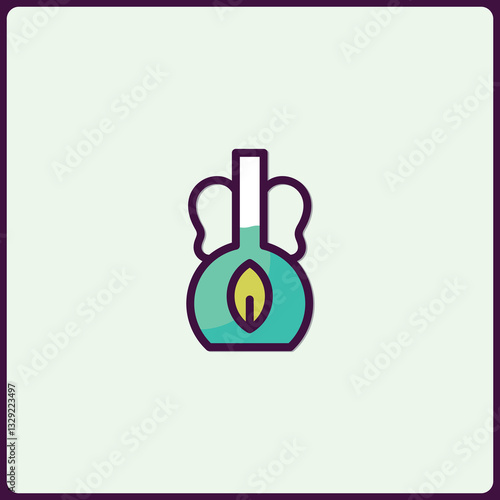 Decorative Essential Oil Diffuser Icon with Evocative Design in Soft Colors