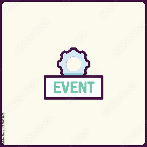 Engaging Events Iconography, Modern Graphic Representation of a Meeting