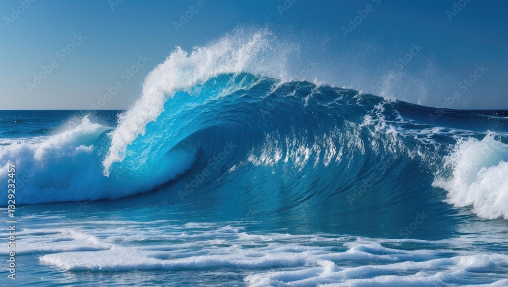 Waves crashing on the shore Waves crashing on the shore