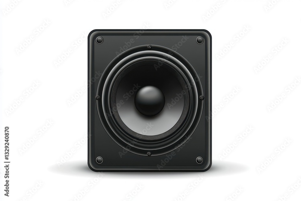 Black Speaker Vector Silhouette Design Isolated on White Background Black Speaker Vector Silhouette Design Isolated on White Background