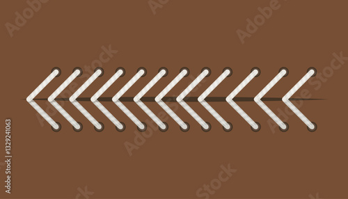 Baseball and American football stitch on a white background , vector design