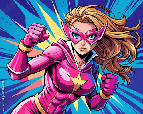 woman in superhero costume and mask