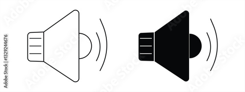 loudspeaker icon or speaker. vector illustration