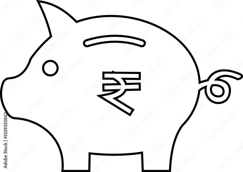piggy bank icon vector design template elements, saving concept. business concepts. family concept, investment business icons. isolated on transparent background, used for mobile apps, web page