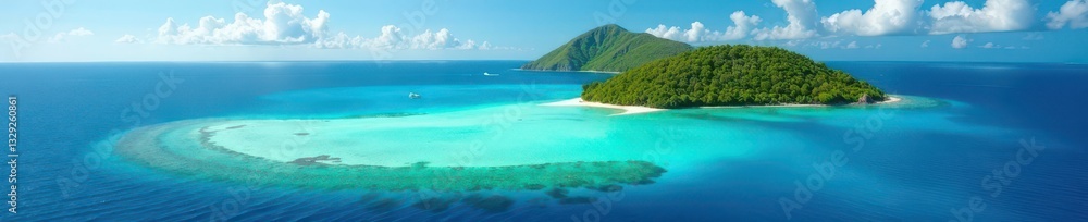 Idyllic Rab island bay, turquoise water, Kampor Aerial view , nature, summer, turquoise Idyllic Rab island bay, turquoise water, Kampor Aerial view , nature, summer, turquoise