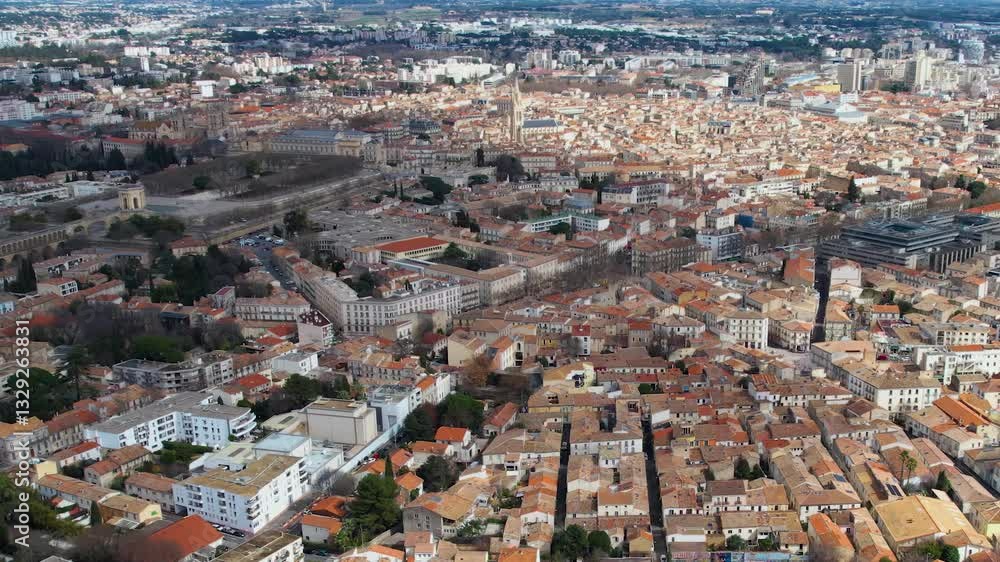 Aerial view of the city Montpellier in France on a sunny day in early spring
Aerial view of the city Montpellier in France on a sunny day in early spring