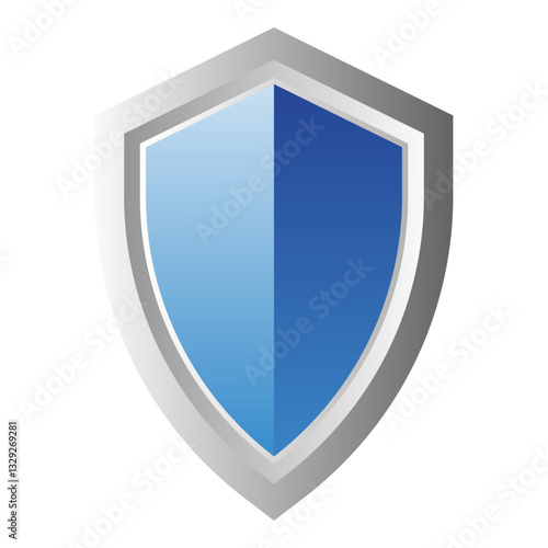 Free Download Blue shield protection sign on white background - GFXLoad