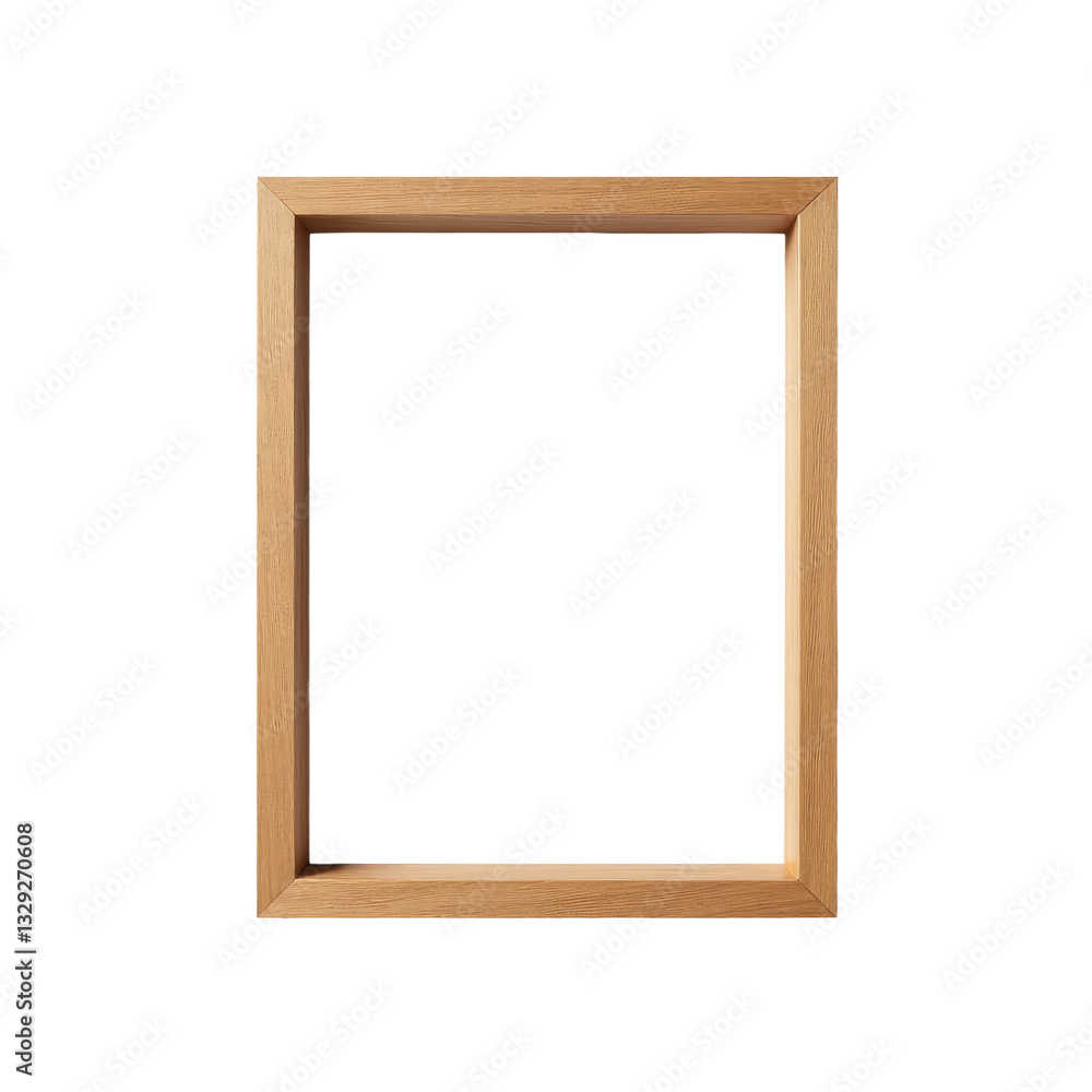 Wood picture frame with transparent background Wood picture frame with transparent background